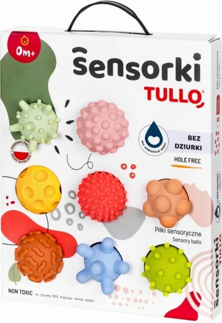Topa sensorikë për fëmijë AM Tullo, shumëngjyrësh