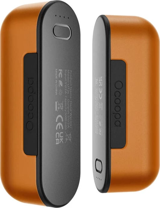 Ngrohës duarsh Ocoopa UT2s me powerbank 2x5000 mAh, USB-C, portokalli
