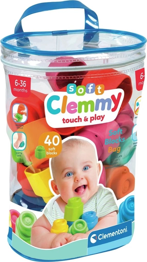 Lodra Clementoni Clemmy Bag 40, Blloqe të buta, për fëmijë