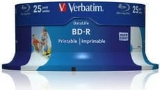 Disk Blu-ray BD-R, Verbatim, 43811, 25GB 6x, printable, spindel 25 copë