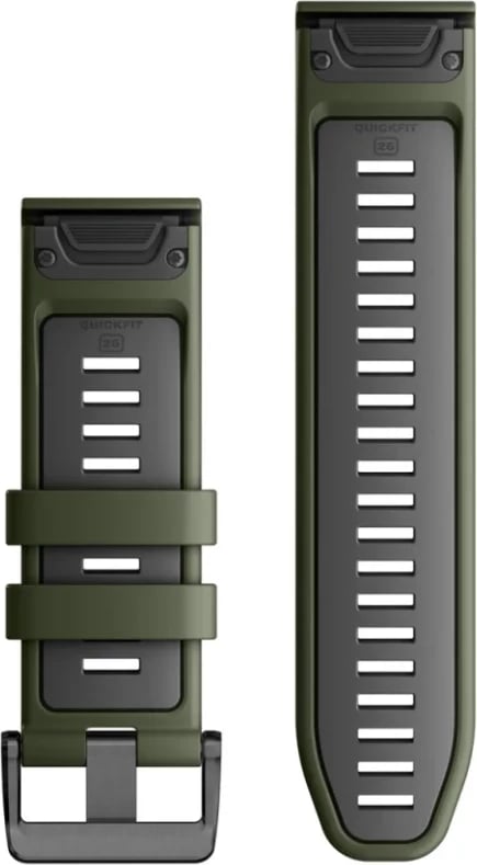 Rrip për smartwatch Garmin QuickFit® 26 Bands, Silicone, Moss & Graphite