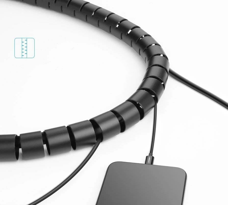 Mbështjellës kabllosh UGREEN LP121, 1.5 m, 25 mm, zi