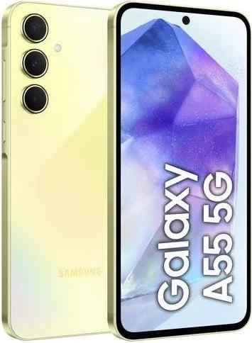 Celular Samsung Galaxy A55, 6.6", 8+128GB, DS, 5G, i verdhë