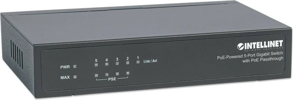 Switch Intellinet 561082, 5 porta Gigabit, PoE+, Desktop, i zi