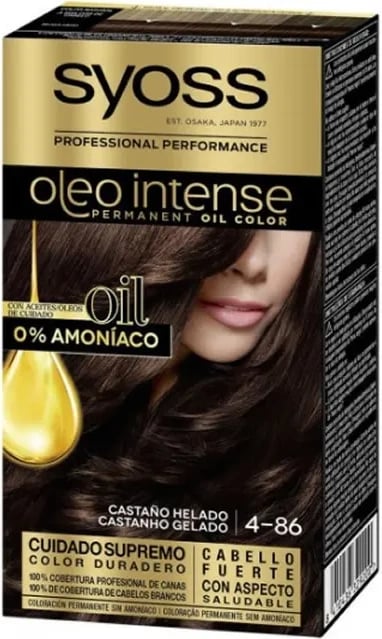 Ngjyrë për flokë Syoss Oleo Intense 4-86 Kafe Akullt unisex