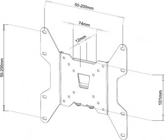 Mbajtëse muri Techly 301351 për TV/monitor 13-37", çelik, e zezë, slim