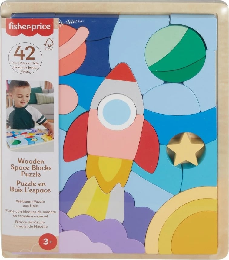 Puzzle druri Fisher Price HXY42, 42 pjesë, Hapësirë