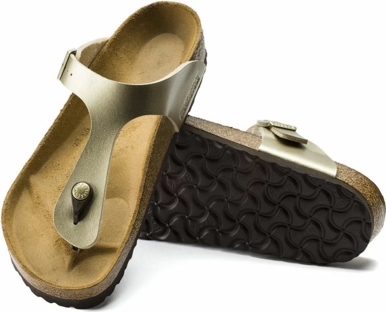 Flip-flops për femra Birkenstock, të arta