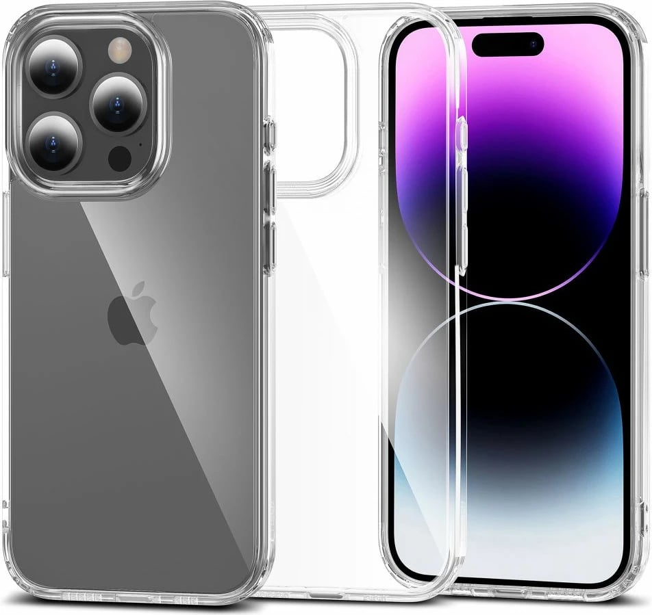 Mbështjellës Tech-Protect FlexAir Hybrid për iPhone 15 Pro, Transparent