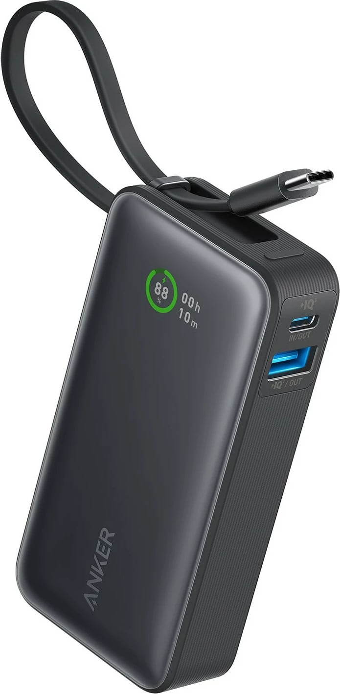 Powerbank Anker A1259G11, 10000 mAh, 30 W, Ngjyrë e zezë