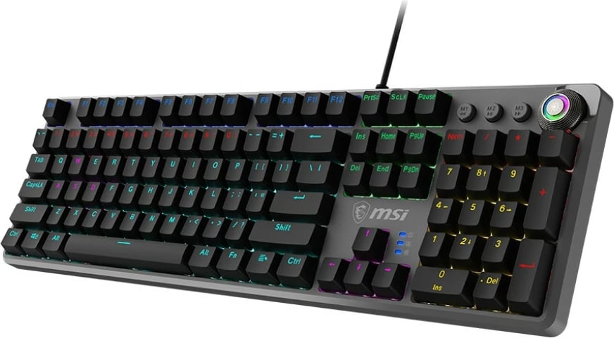 Tastierë gaming MSI FORGE GK-310 RED, mekanike, RGB, full-size, e zezë