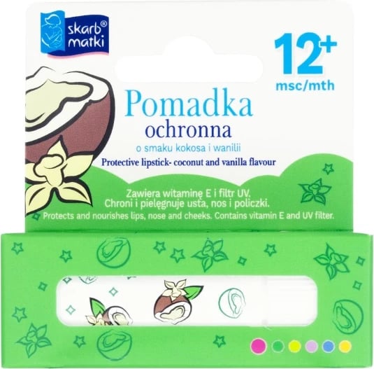 Balsam për buzë Skarb Matki Coconut and Vanilla për fëmijë 6.5g