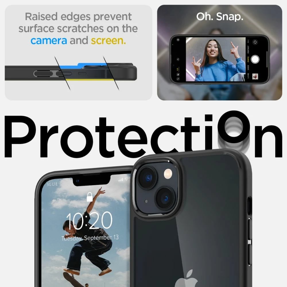 Mbështjellës Spigen Ultra Hybrid për iPhone 14, Matte Black