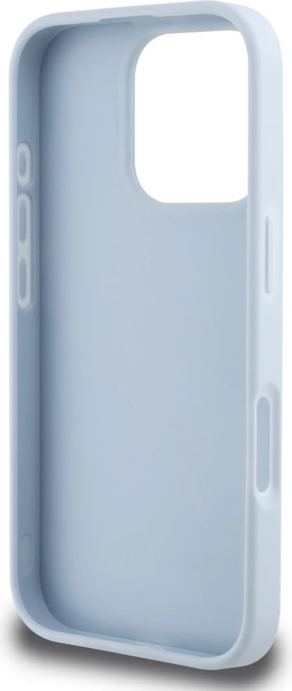 Mbështjellës Guess Grained Big 4G Logo Small Classic Logo për iPhone 16 Pro, kaltër