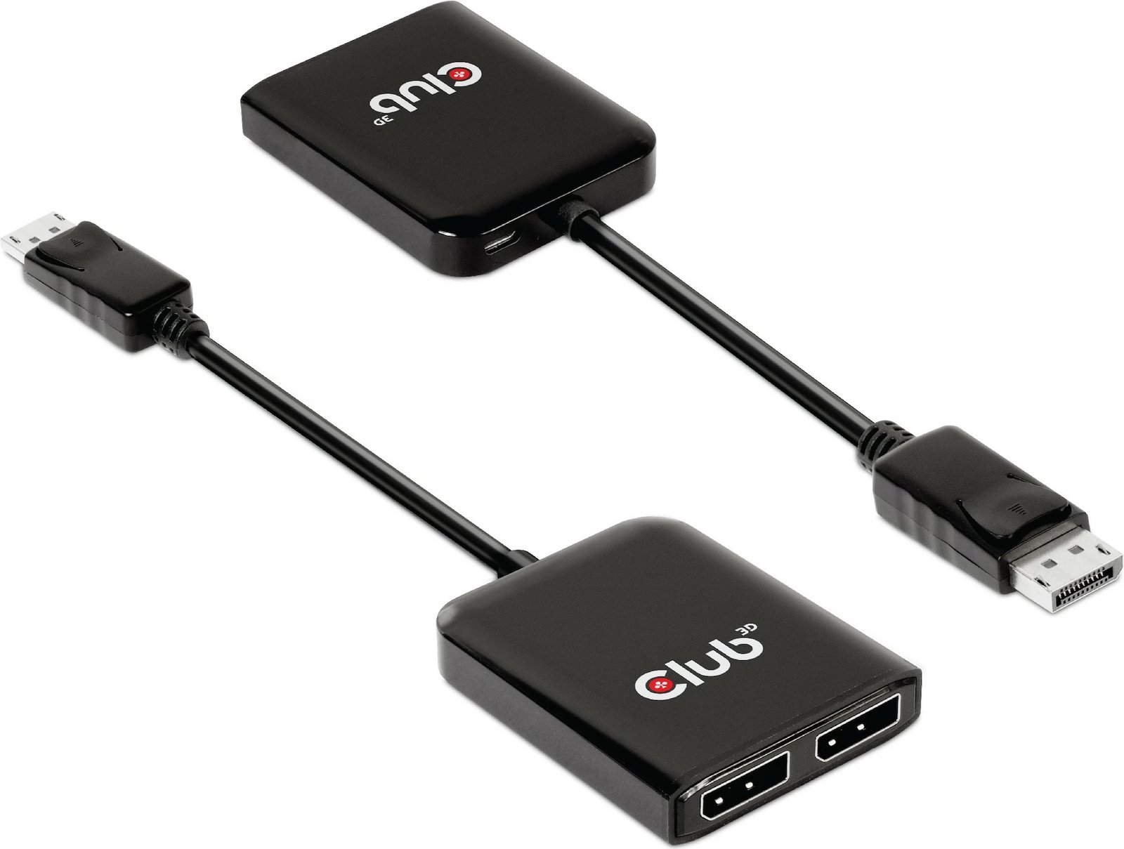 Adapter DisplayPort Club3D Multi Streaming Transport Hub 1xDP në DP/HDMI 4K60Hz, 1m, gri