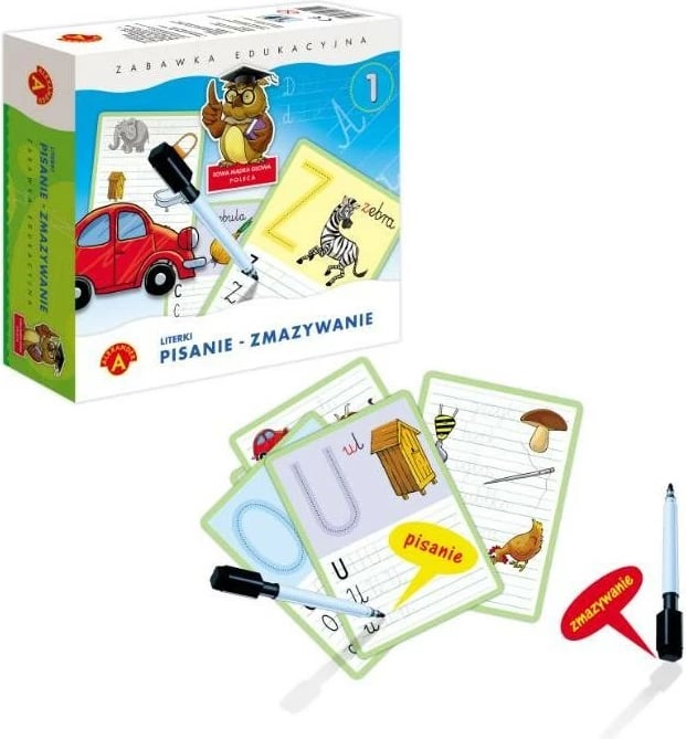 Set edukativ Alexander Letter Writing - Erasing 1 për fëmijë, me laps fshirës dhe tabela shkrimi