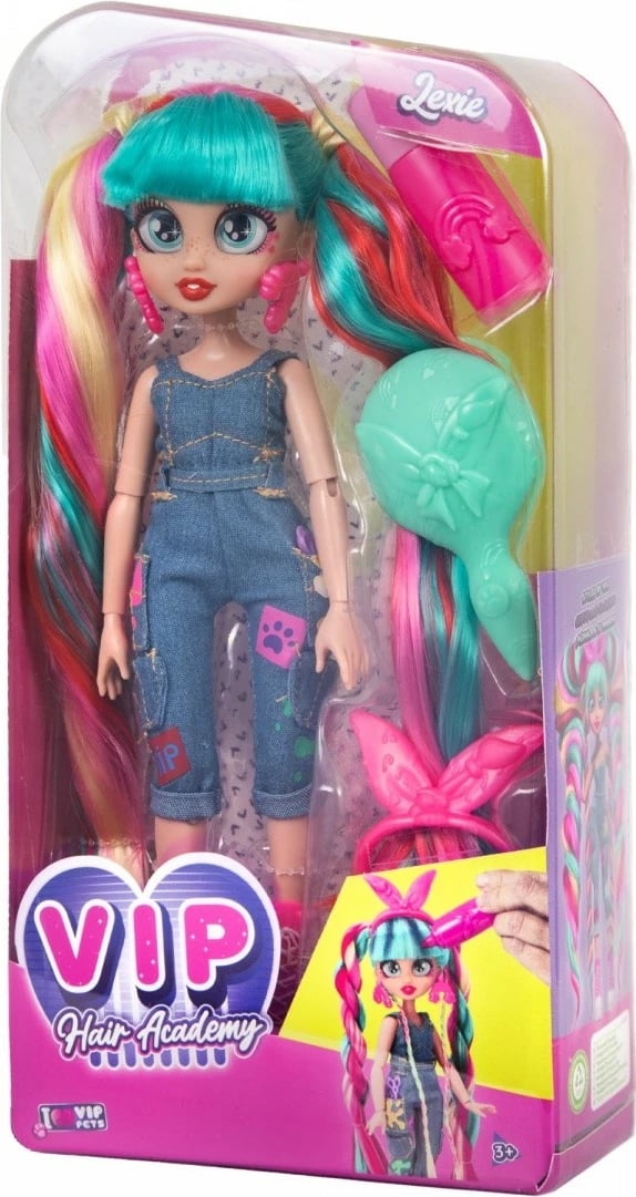 Kukull VIP Pets Hair Academy Lexie me aksesorë, 30 cm, shumëngjyrëshe