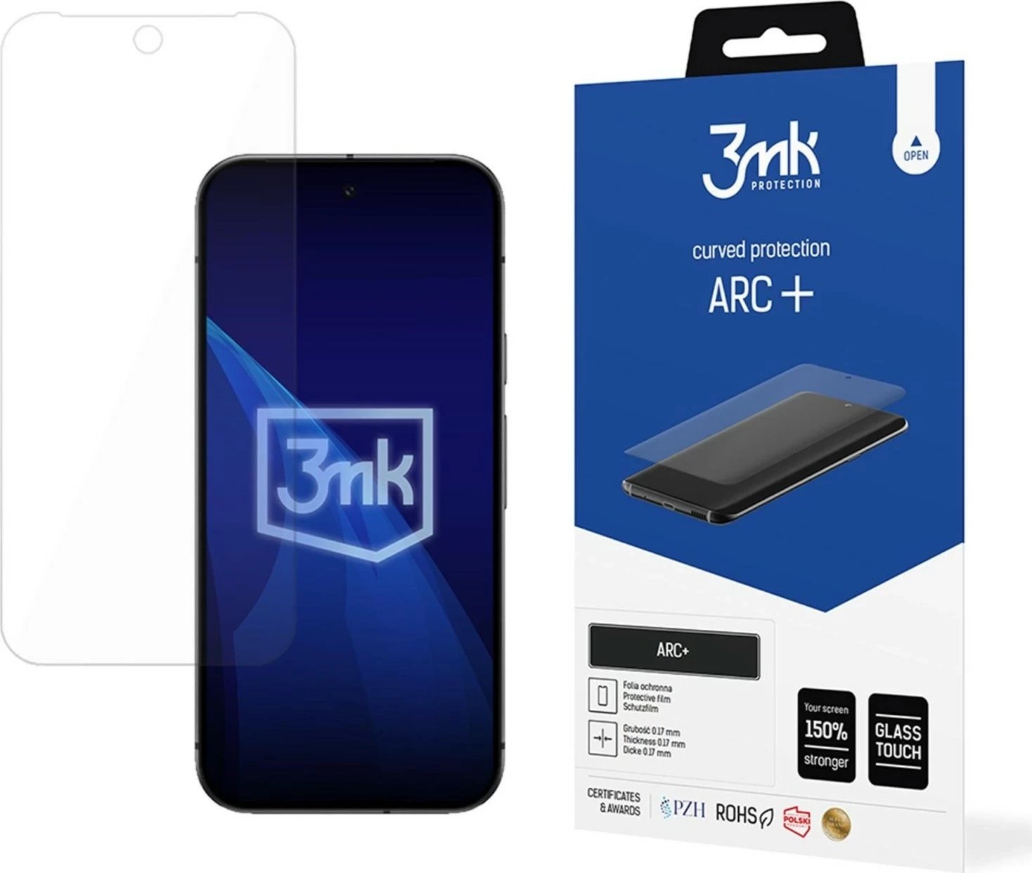 Mbështjellës ekrani 3MK Google Pixel 9A, transparent