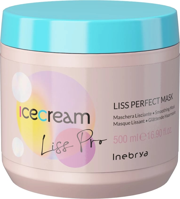Maskë për flokë për femra Inebrya Ice Cream Liss-Pro Smoothing, 500ml