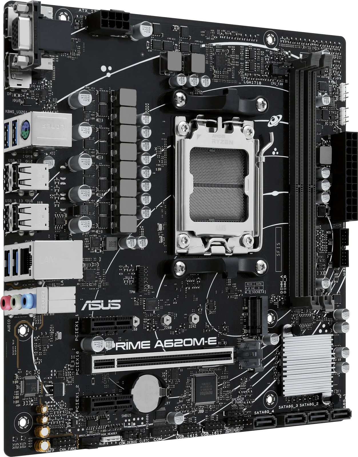 Pllakë amë ASUS PRIME A620M-E-CSM, AMD, Socket AM5, DDR5-SDRAM, 96 GB