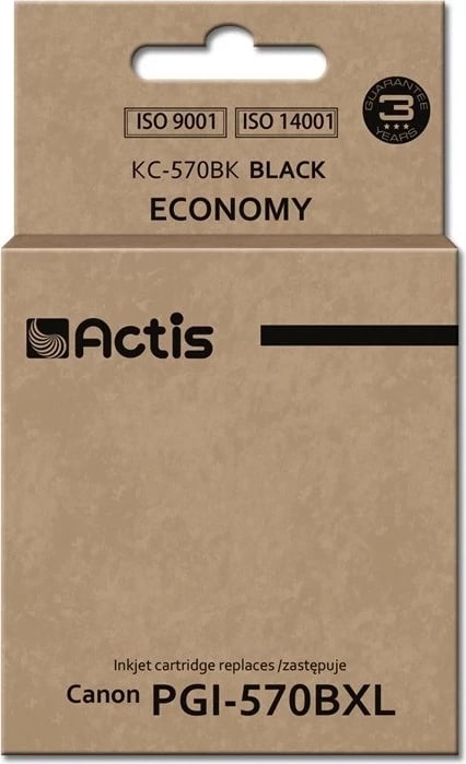 Ngjyrë zëvendësuese Actis KC-570Bk për printer Canon PGI-570Bk, 22ml, e zezë