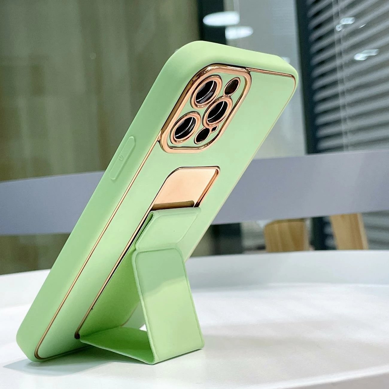 Mbështjellës Hurtel Kickstand Case për Samsung Galaxy A13, silikon, kaltër