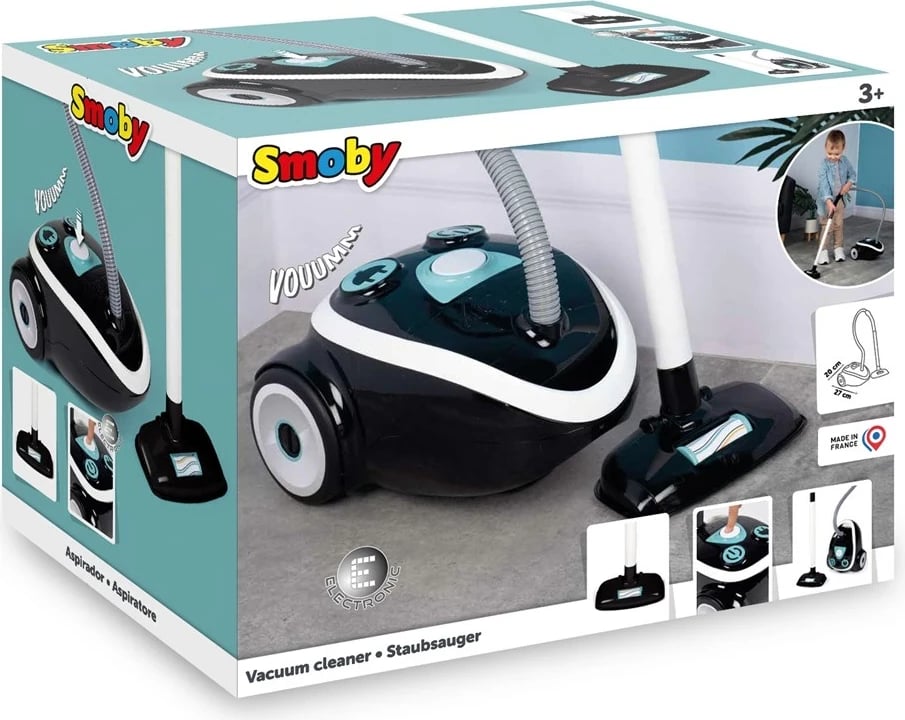 Lodër role-play Smoby 7600330217, fshesë me korent, për fëmijë, e zezë