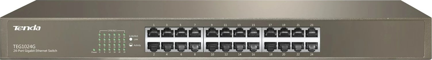 Switch Tenda TEG1024G, 24 porta, Gigabit, Metal, Blu