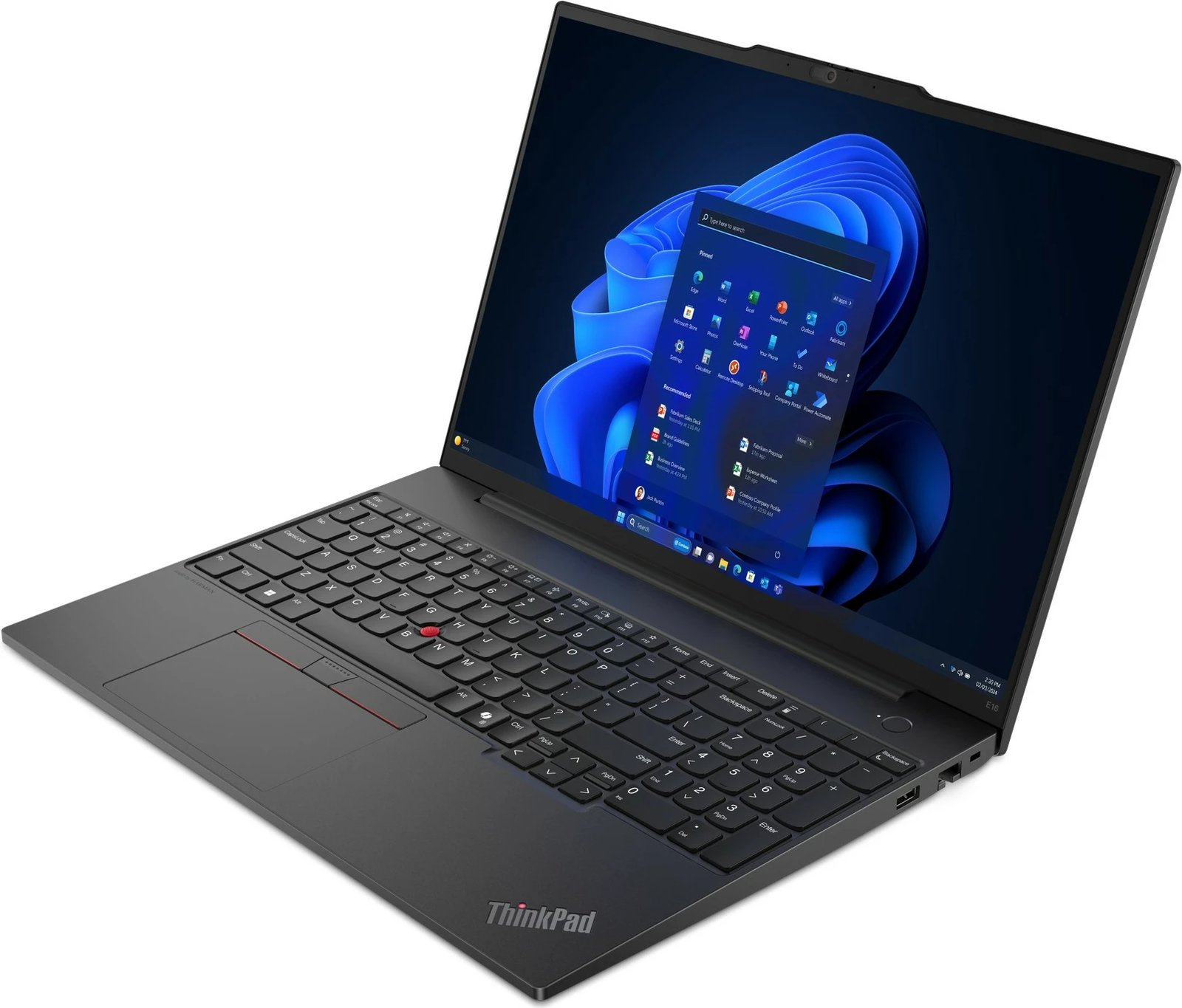 Laptop Lenovo ThinkPad E16, 16", AMD Ryzen 5, 8GB RAM, 256GB SSD, AMD Radeon Graphics, i zi (DE keyboard)