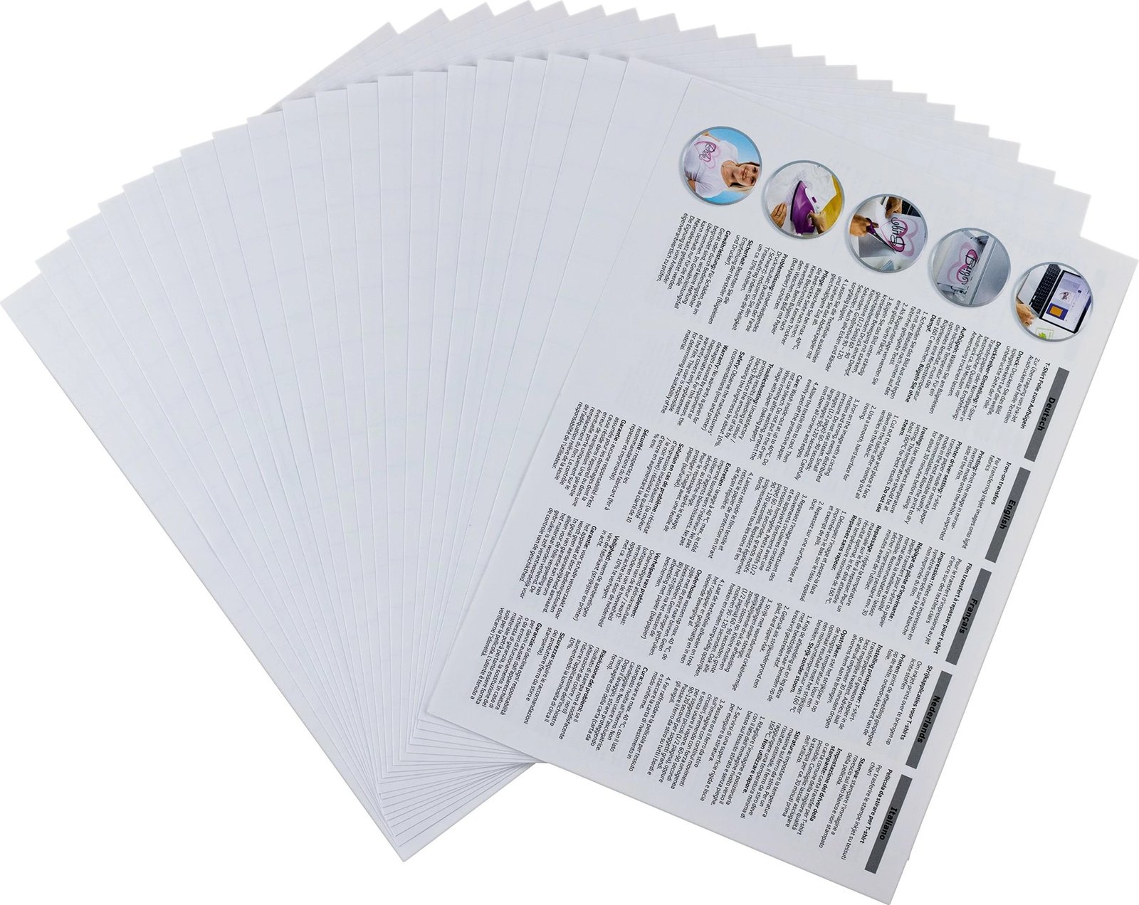 Letër transferuese tekstilesh HERMA 4525, A4, 20 fletë, e bardhë