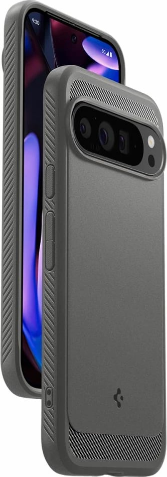 Mbështjellës Spigen Rugged Armor për Google Pixel 9 Pro XL, Gri