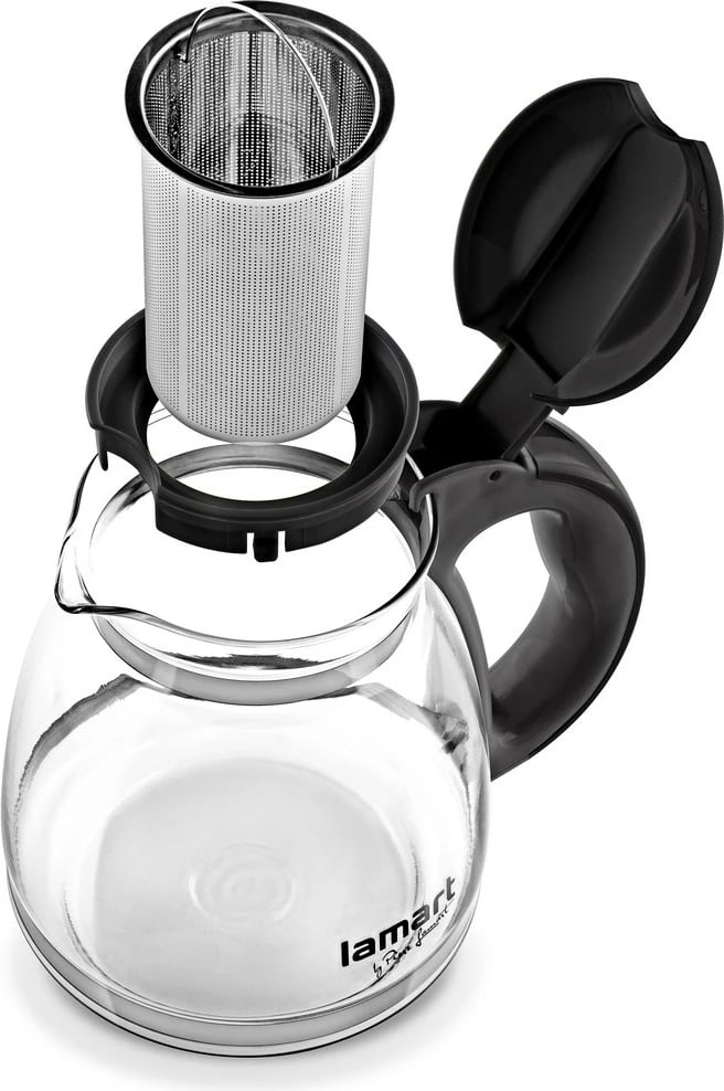Ibrik me infuzer Lamart LT7027, 1.5L, qelq, i zi