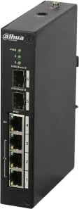 Switch i menaxhueshëm Dahua PFS3206-4P-96, 4 porta PoE+, Fast Ethernet, 2 SFP, i zi