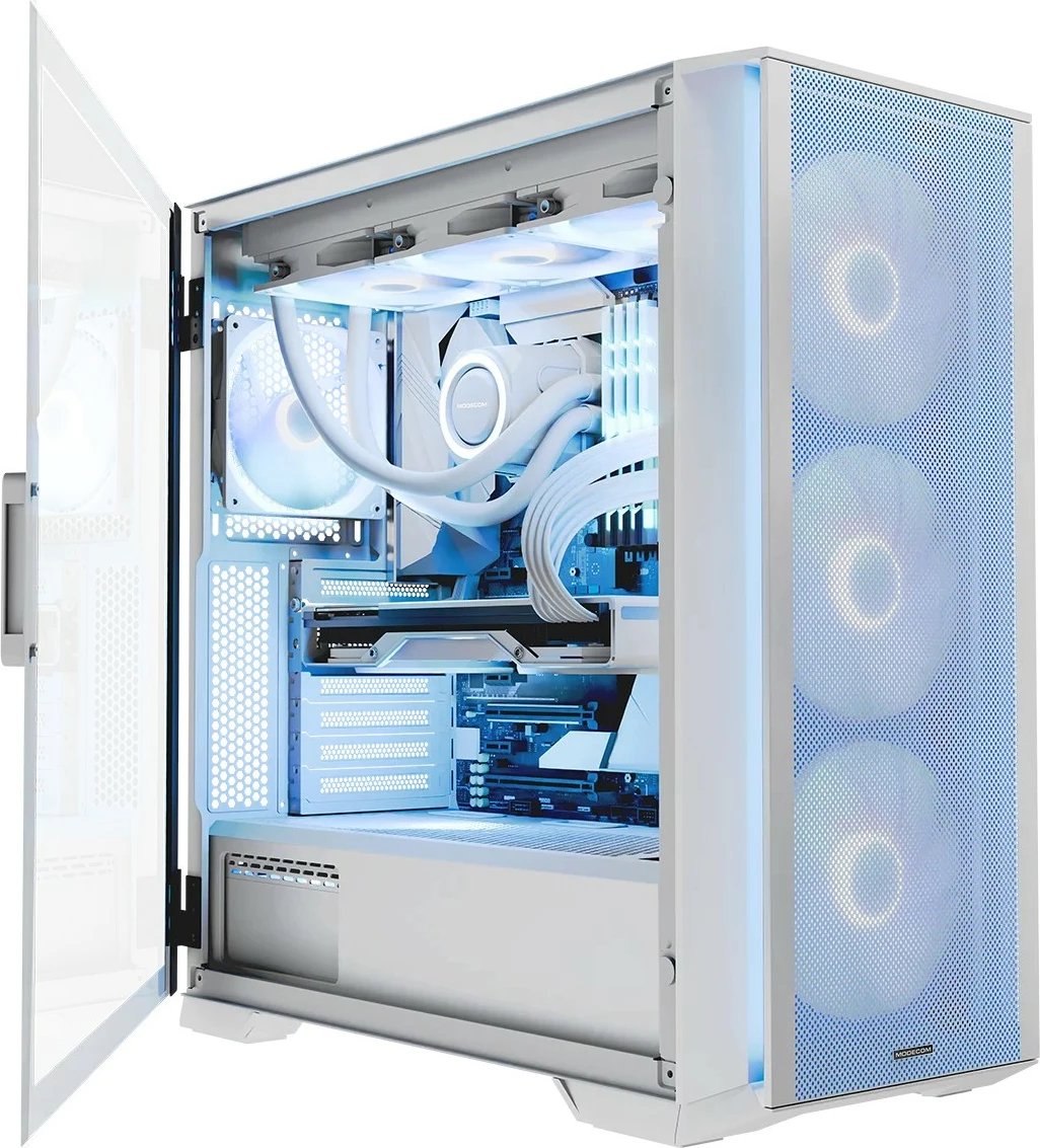 Kasë MODECOM Horizon ARGB Flow Midi, E-ATX, e bardhë