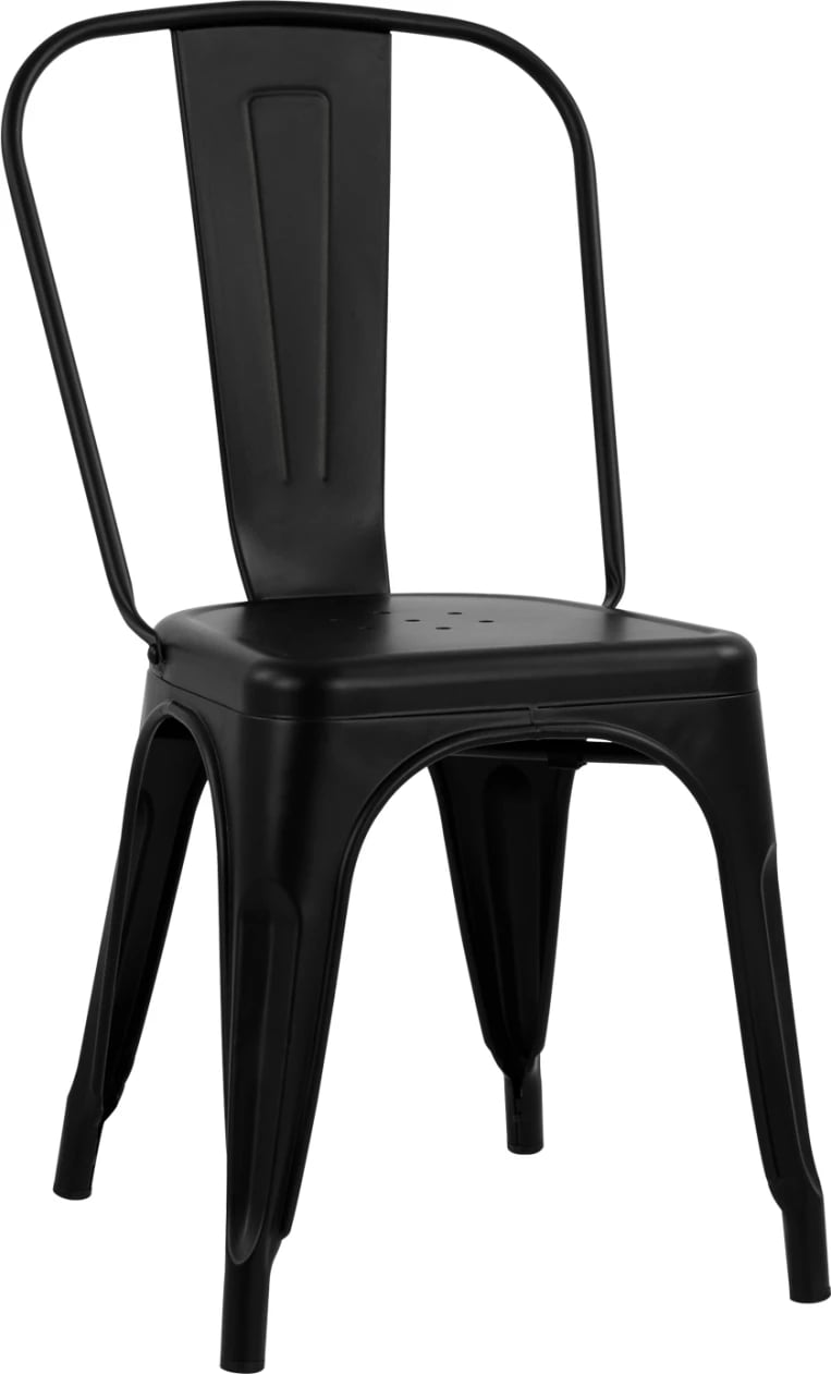 Karrige për ngrënie MELITA-PRO FH8641.42 metalike, ngjyrë e zezë mat, 44x47x84.5H cm