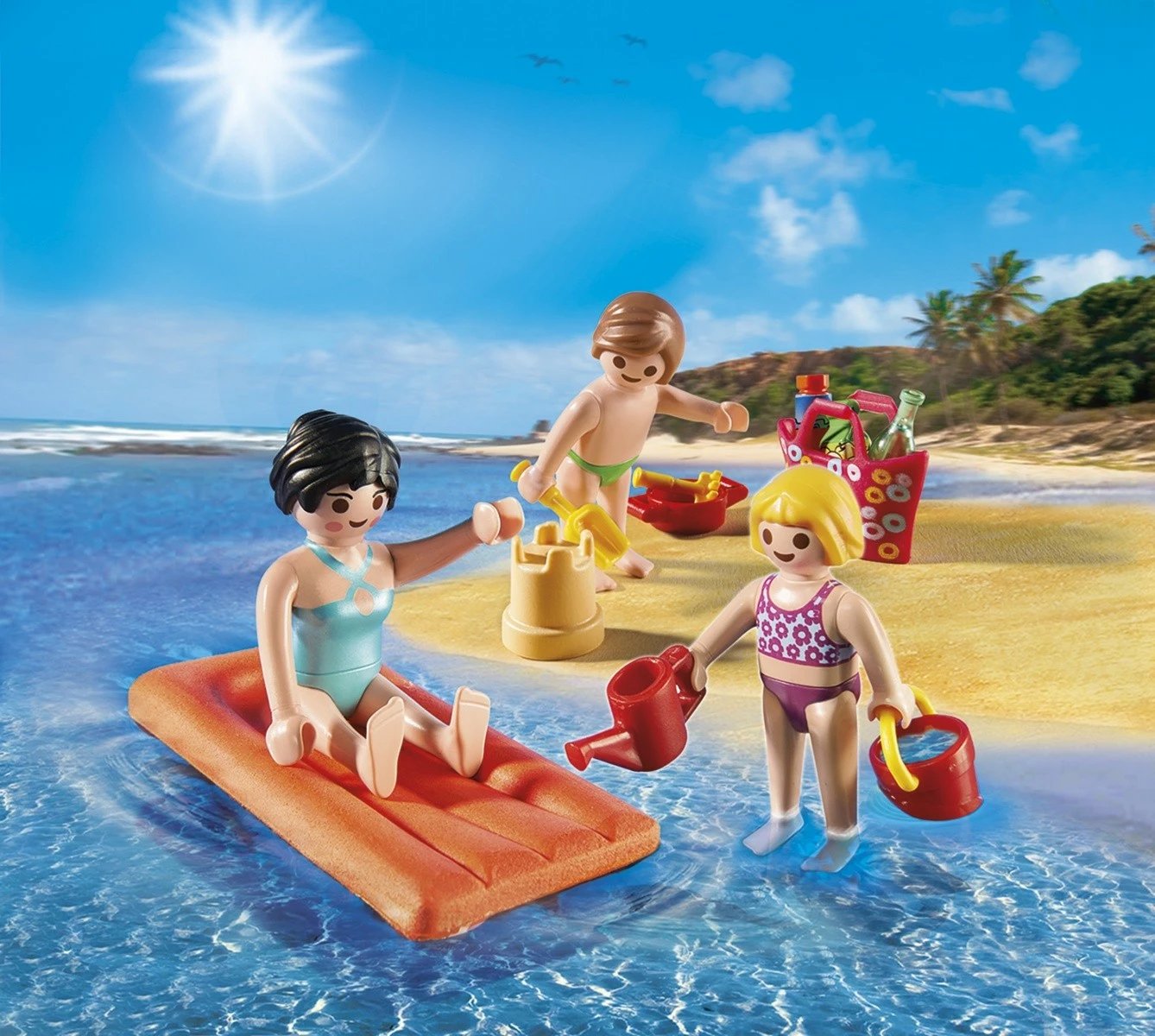 Set lodrash Playmobil Summer Fun 4941, vezë plastike, arkë kursimi, e verdhë