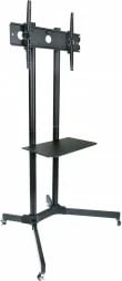 Tavolinë lëvizëse për TV ART STO S-08A, për ekrane 30-65", metal, e zezë