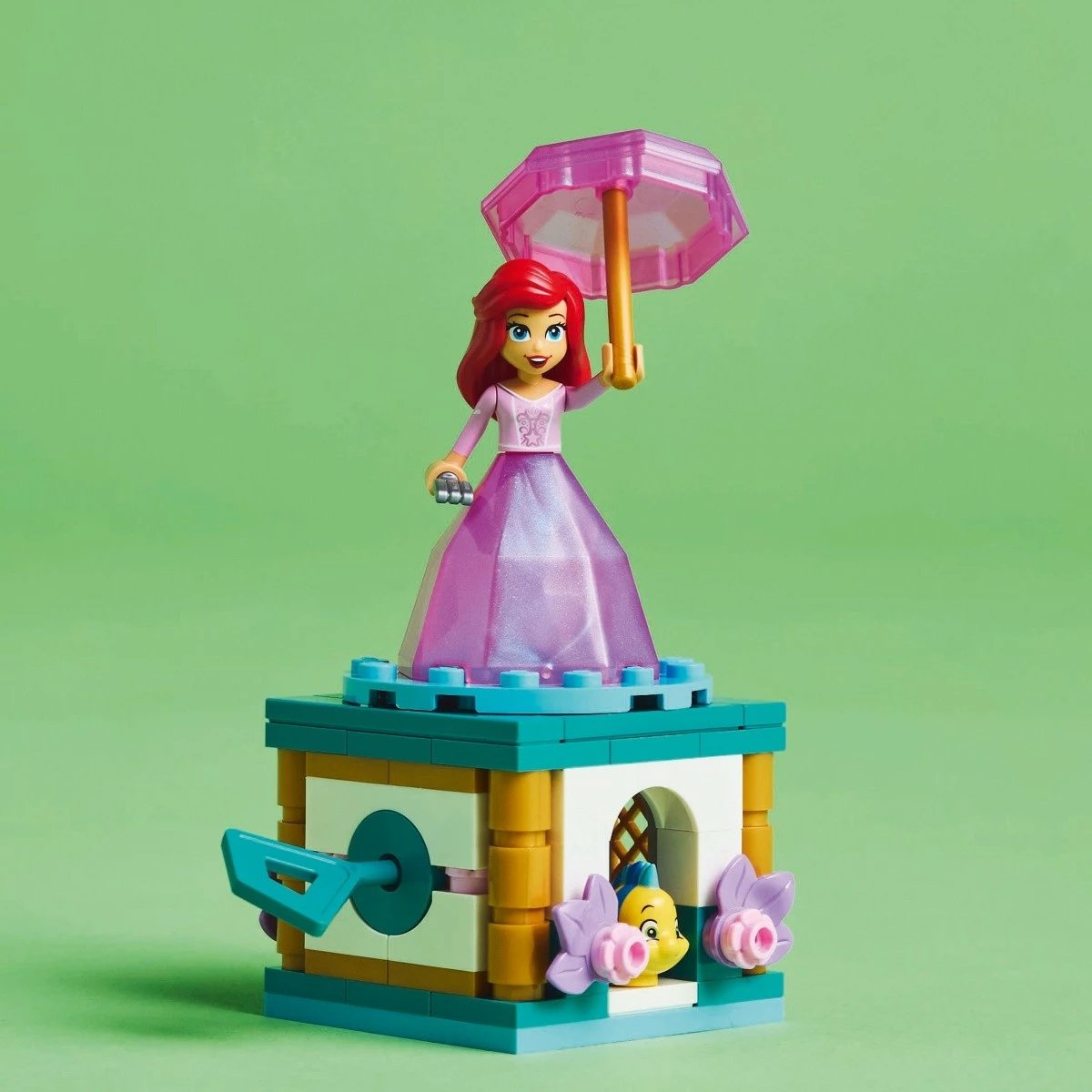 Set LEGO Disney Princess Spinning Ariel 43259, 93 pjesë, Rozë