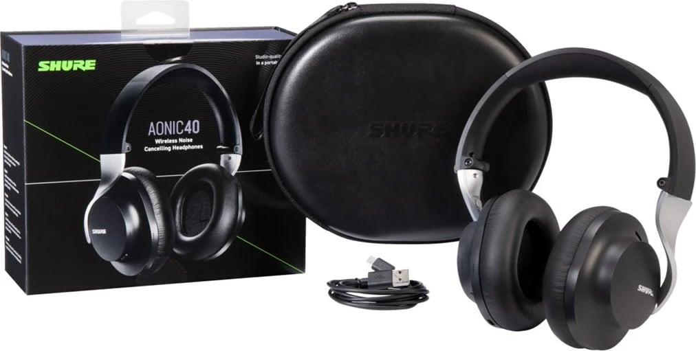Kufje Shure Aonic 40, Wired & Wireless, USB Type-C, Bluetooth, Black