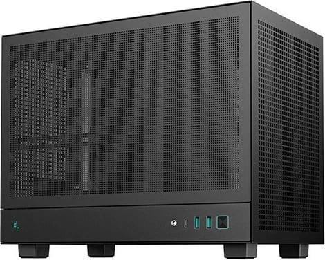 Kasë DeepCool CH160 MESH, për kompjuter, xham i temperuar, e zezë
