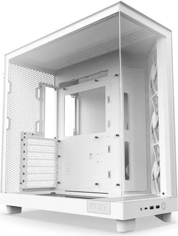 Kasë NZXT H6 Flow, Midi Tower, xham i temperuar, e bardhë