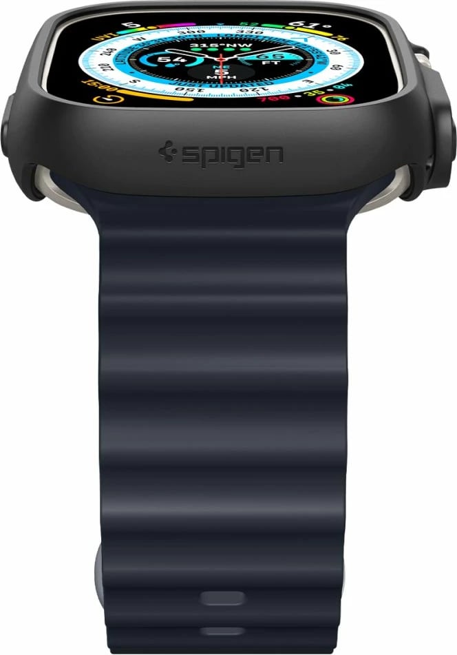 Mbështjellës Spigen Thin Fit për Apple Watch Ultra 49mm, Zi
