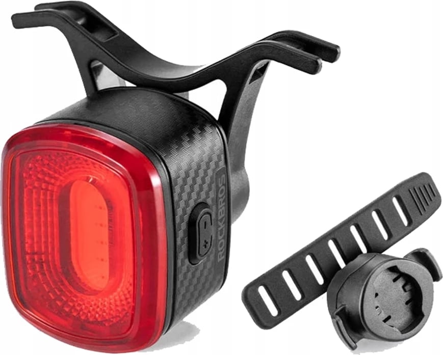 Dritë e pasme biçiklete Rockbros Q2S me LED, Smart Stop System, USB-C, e zezë
