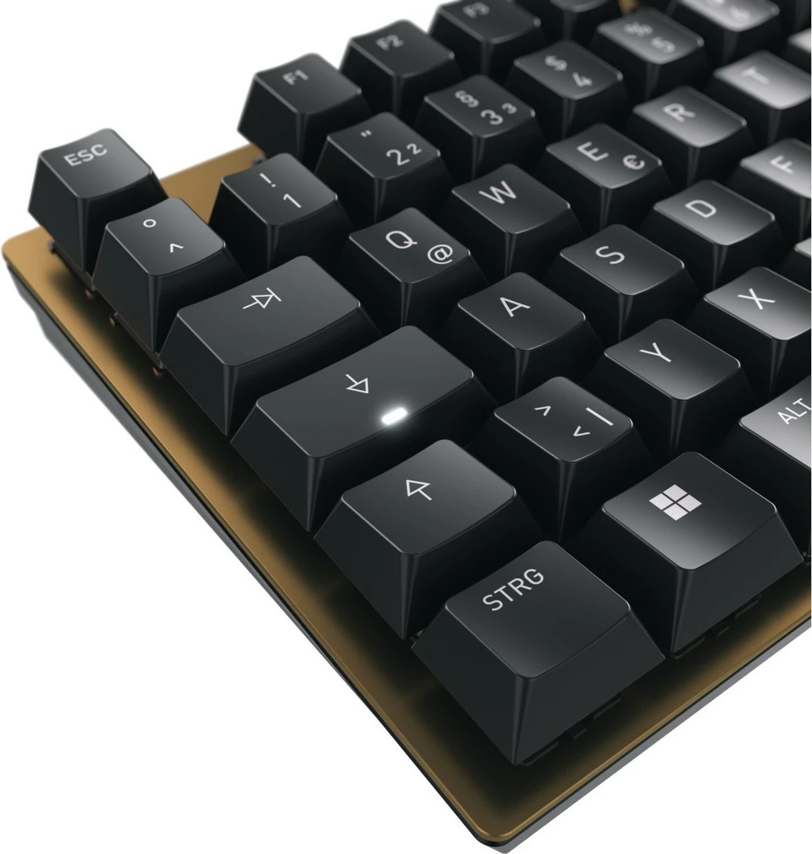 Tastierë mekanike Cherry KC 200 MX, USB, QWERTZ, e zezë, bronz