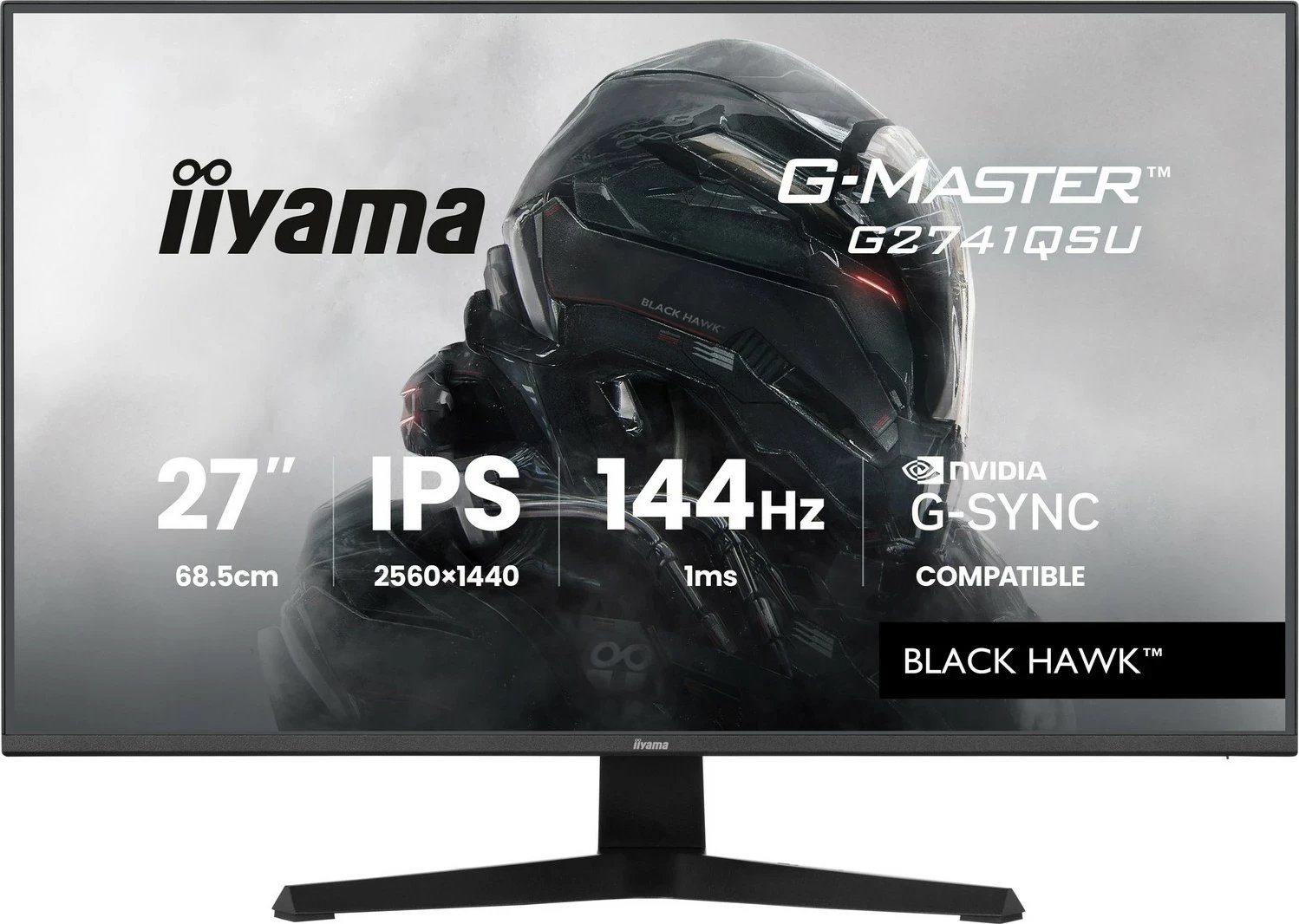 Monitor gaming iiyama G-Master G2741QSU-B1, 27 inch, QHD, 144Hz, IPS, zi