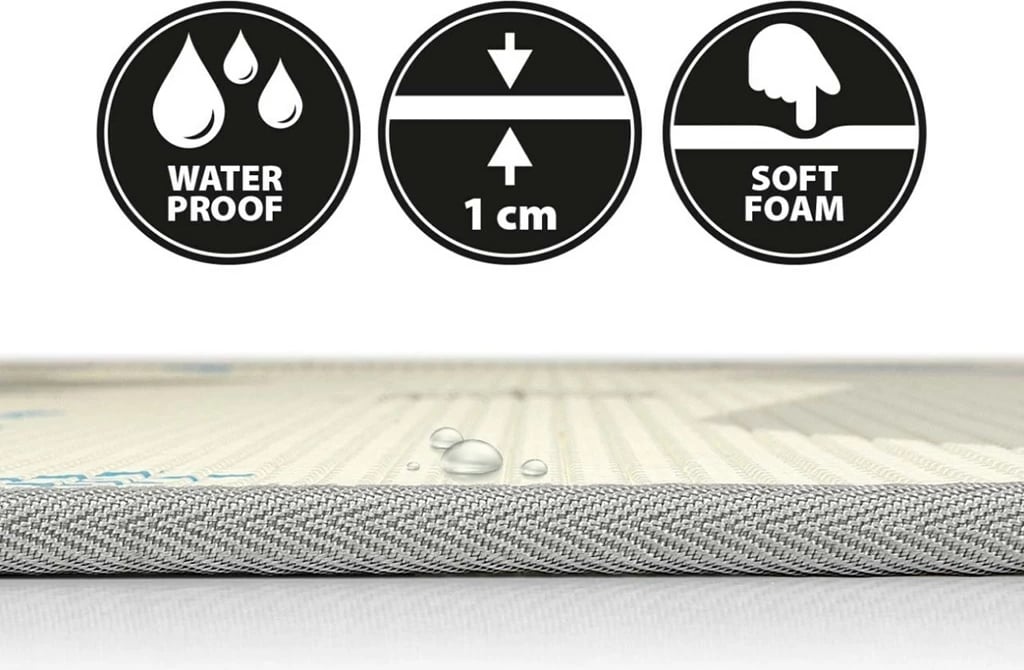 Tapet loje shkumë dyanshëm MILLY MALLY Kinder Digits and Elephant 178x120 cm shumëngjyrësh