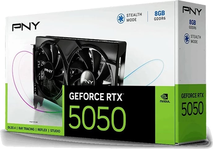 Kartelë grafike PNY RTX 5050, 8GB GDDR6, dual fan, e zezë