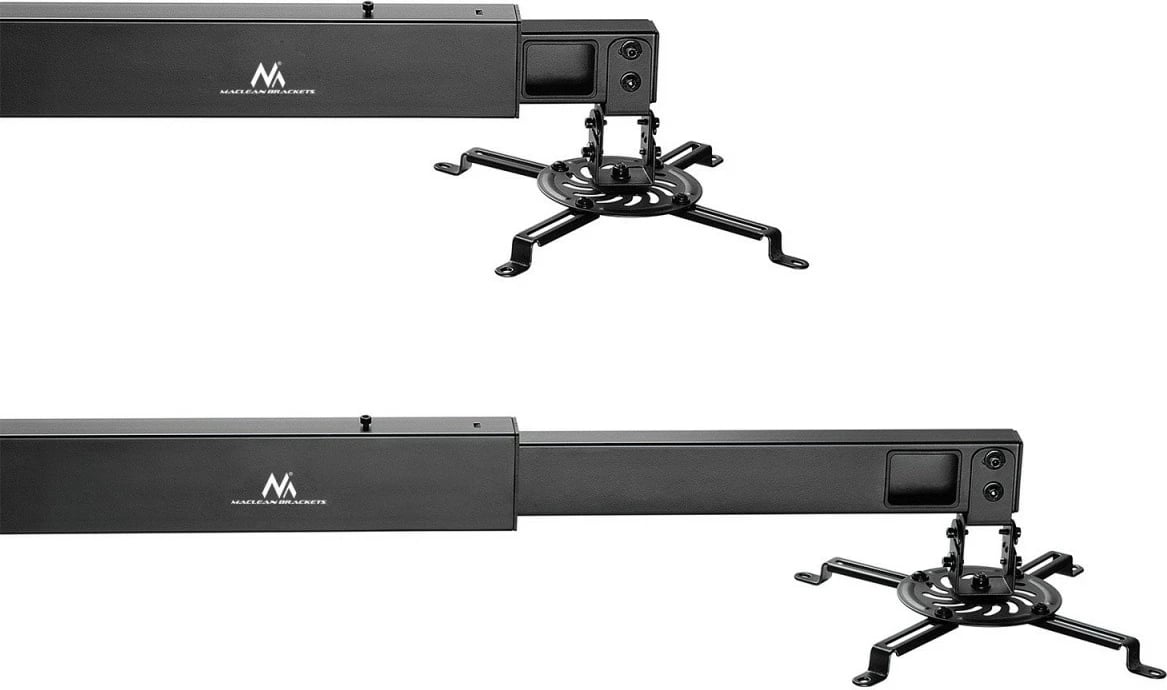Mbajtës muri për projektor Maclean MC-945, çelik, i zi, distancë e rregullueshme