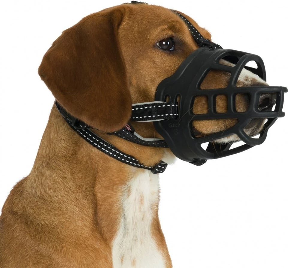 Maskë mbrojtëse për qen Trixie muzzle, nr; L-XL, e zezë