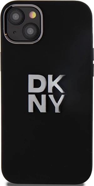 Mbështjellës DKNY Liquid Silicone Metal Logo për iPhone 15/14/13, i zi